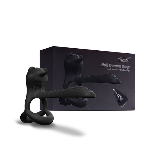 Yeain Bull Demon King Penis Vibrating Lock Essence Cock Ring with Remote