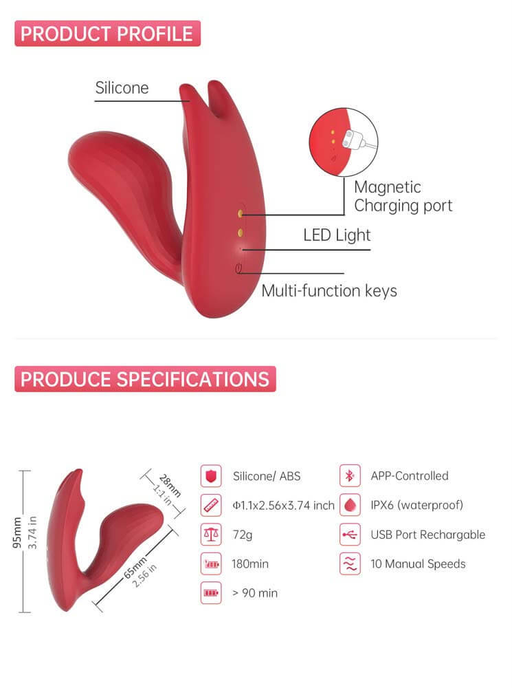 Imagine that the alarm time is approaching, and the powerful motor will wake you up. Magic Umi is an app-controlled clock vibrator with dual-motor and ergonomic design. You can also enjoy remote interactive control through the web no matter when and where you are, and other interactive features such as game and music control.