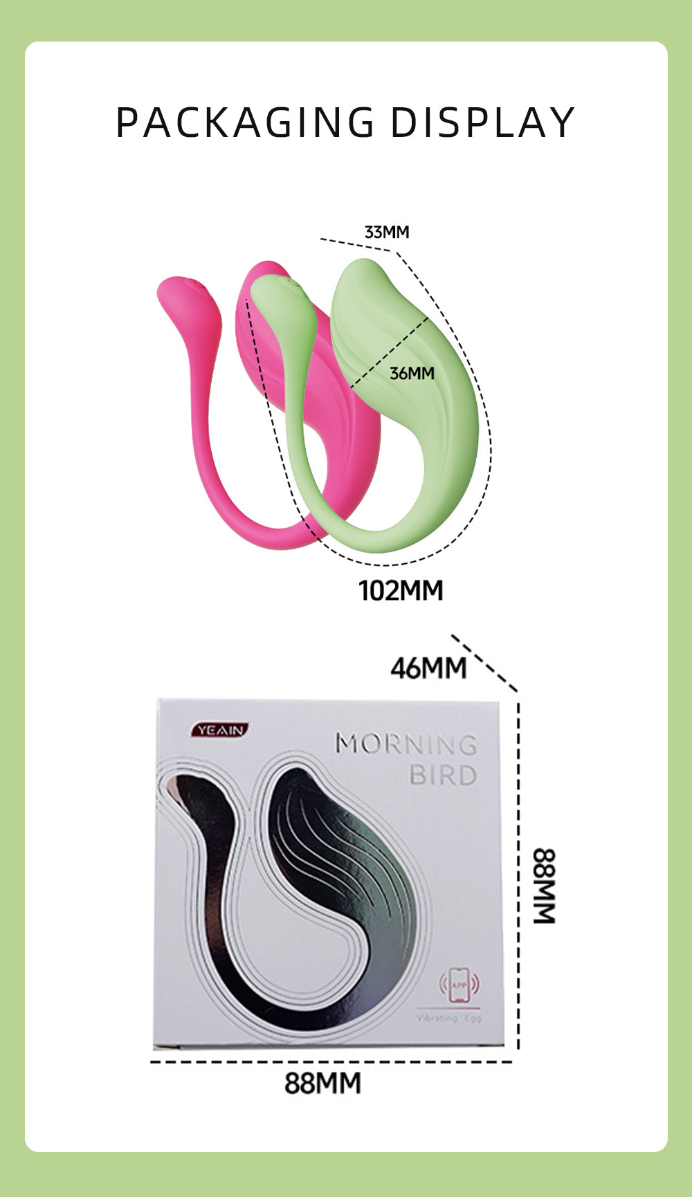 Yeain Morning Bird Wearable Couples Adult G-spot and Clitoris App Controlled