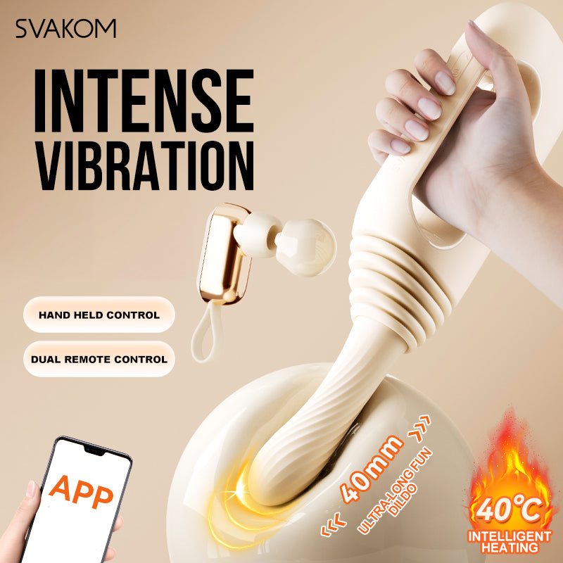 SVAKOM Handheld Auto-Thrusting Heated Dildo