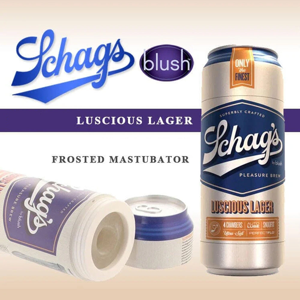 Schags Luscious Lager Frosted Beer in Can Masturbator Sextoy for Men
