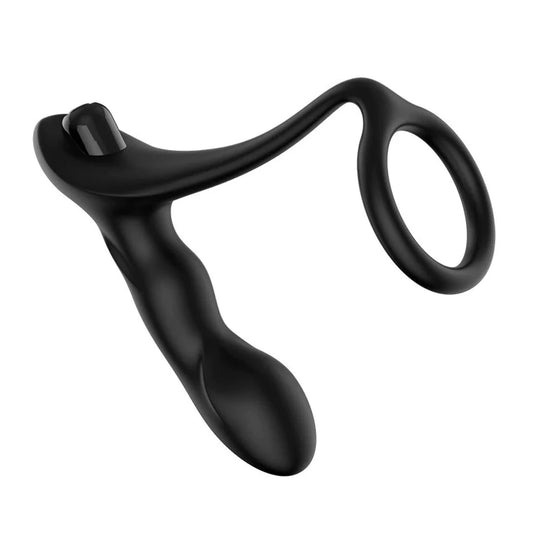 Leten Silicone Cock Ring Prostate MassagerAnal Plug Vibrator Sex Toys