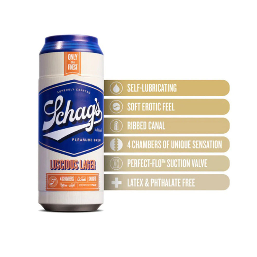 Schags Luscious Lager Frosted Beer in Can Masturbator Sextoy for Men