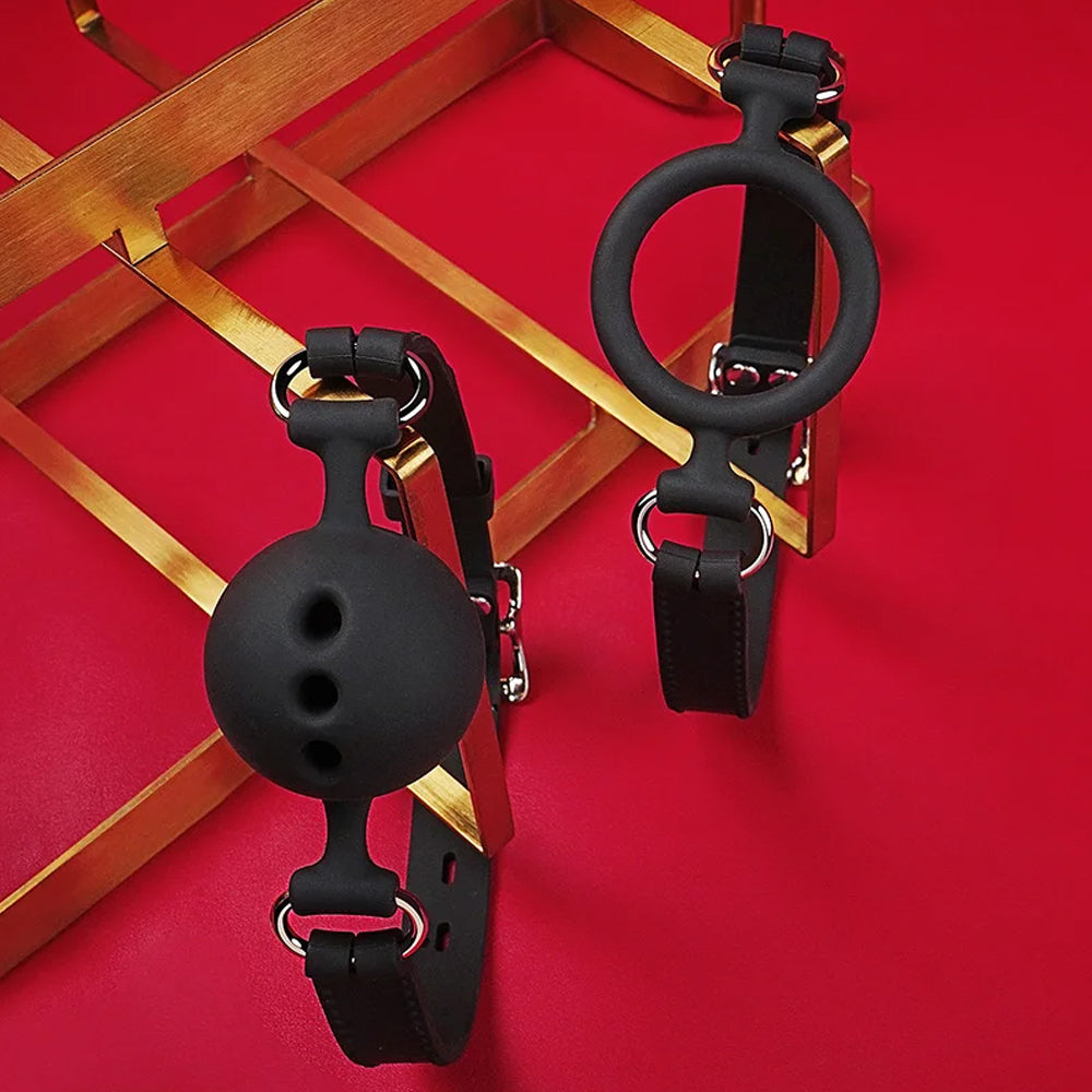 Silicone Ball Gag Open Mouth Gag Ball BDSM Bondage Silicone Ball Gag Sex Toys for Couple