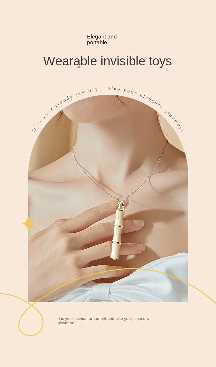 SVAKOM Bamboo Pendant Mini Vibe Self Necklace Jumper Egg Female Vibrator