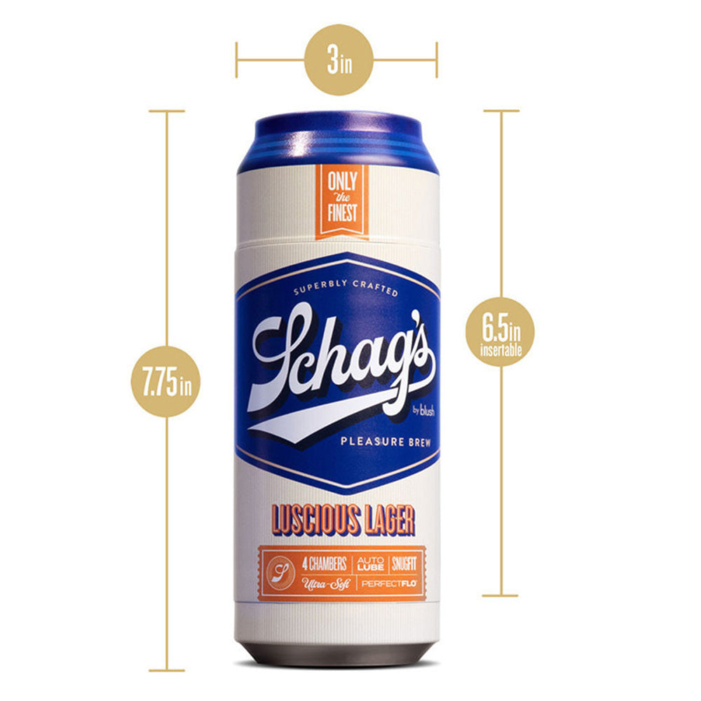 Schags Luscious Lager Frosted Beer in Can Masturbator Sextoy for Men