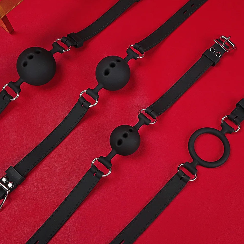 Silicone Ball Gag Open Mouth Gag Ball BDSM Bondage Silicone Ball Gag Sex Toys for Couple