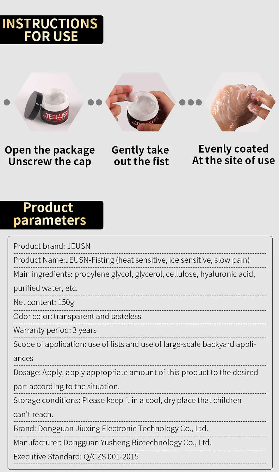 JEUSN Fist Anal Lubricant Analgesic Toy-Safe Lube for Male and Female Sex Toys Water Based for Easy Clean-Up Long-Lasting Pleasure Condom Compatible Extra Long-Lasting Silky Lube Hypoallergenic