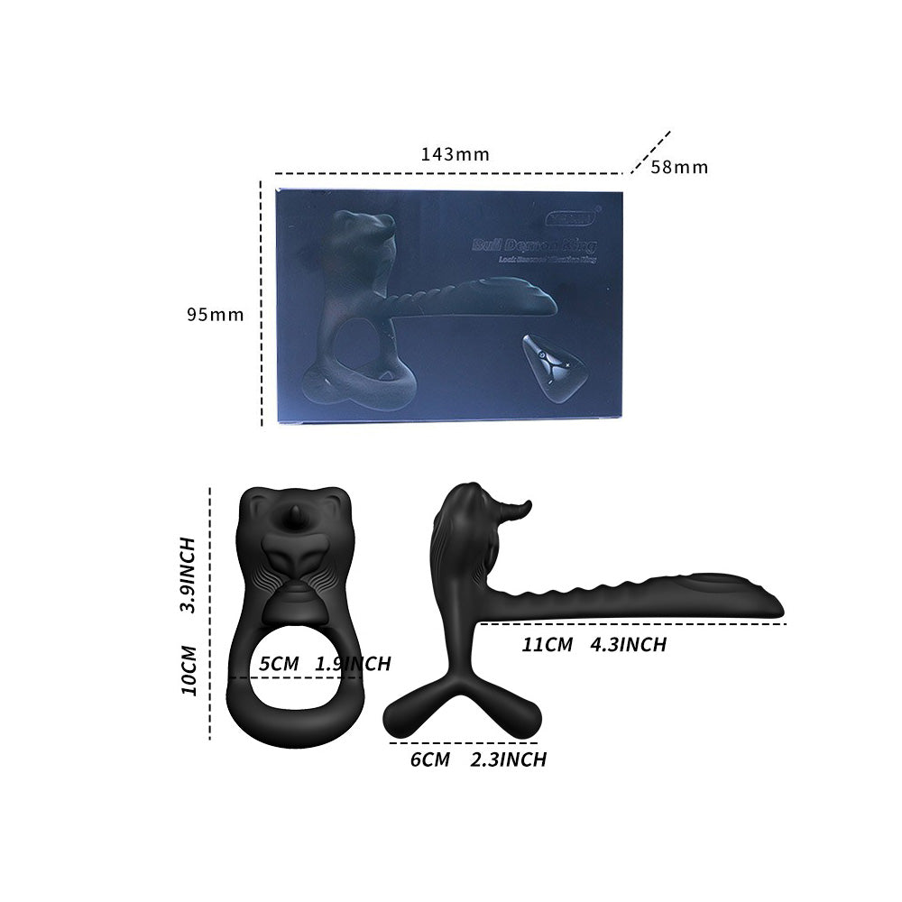 Yeain Bull Demon King Penis Vibrating Lock Essence Cock Ring with Remote