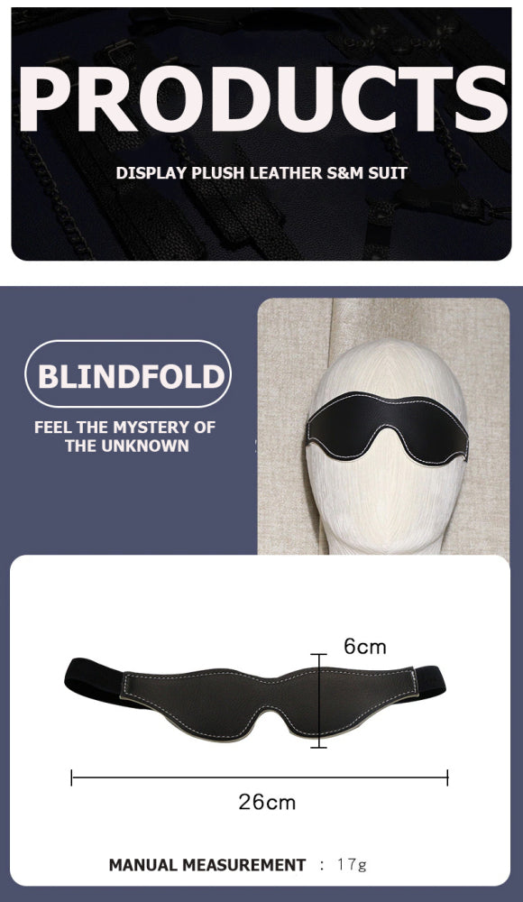 10pc Set BDSM S&M Leather Set Couple Adult Flirting Sextoys