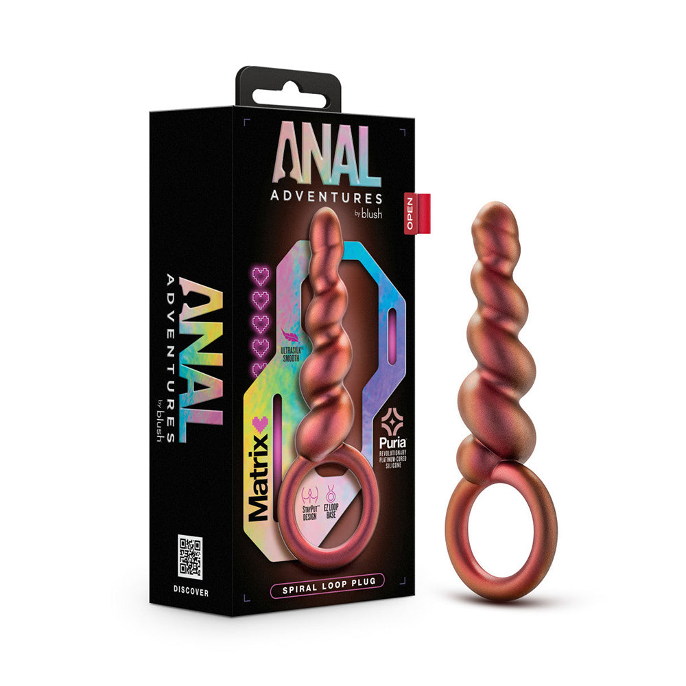 Blush Anal Adventure Matrix Spiral Loop Dildo Plug For Him/Her/Couples