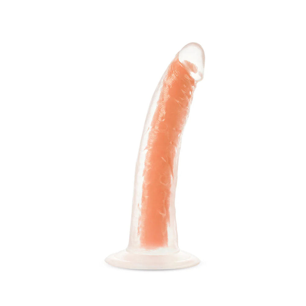 Neo Elite By Blush Lavo Glow In The Dark Neon Orange: 7.5-Inch Long Dildo - Made with Purio Silicone & SensaFeel Dual Density Realistic Technology
