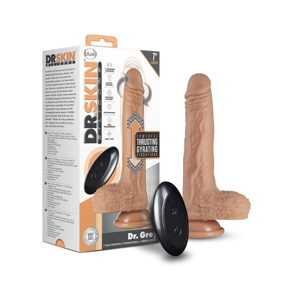 Dr. Skin Silicone By Blush Dr. Shepherd Realistic Chocolate 7-Inch Long Dildo With Suction Cup Base
