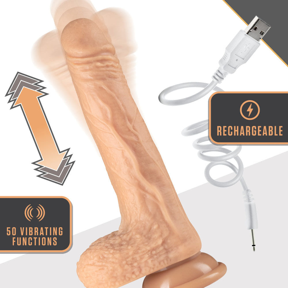 Dr. Skin Silicone By Blush Dr. Shepherd Realistic Chocolate 7-Inch Long Dildo With Suction Cup Base