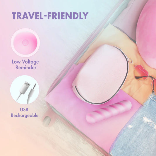 Play With Me by Blush Sugar Crush 4 Inch Silicone Bullet Vibrator – USB Rechargeable Clitoral Nipple Massager – In Pink