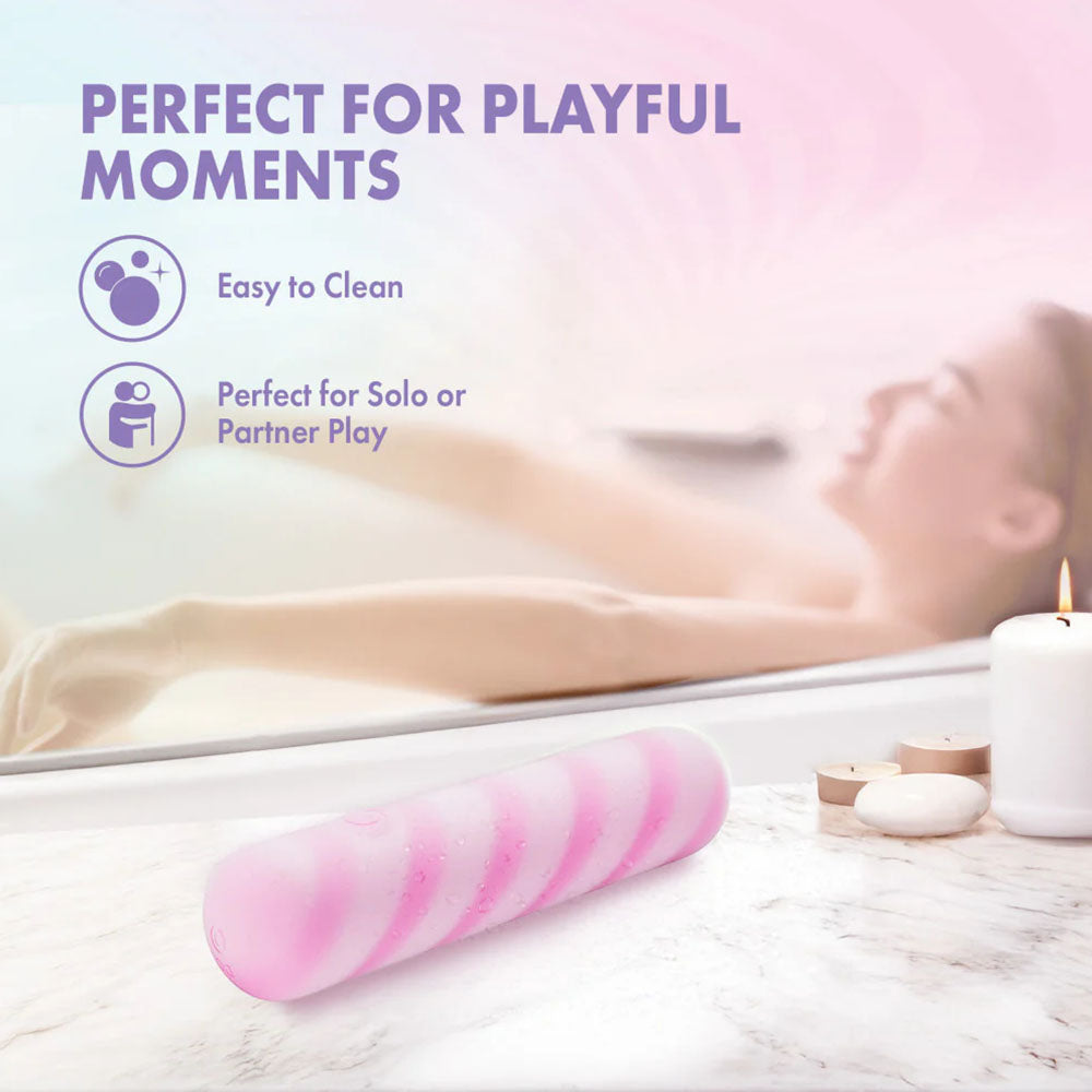 Play With Me by Blush Sugar Crush 4 Inch Silicone Bullet Vibrator – USB Rechargeable Clitoral Nipple Massager – In Pink