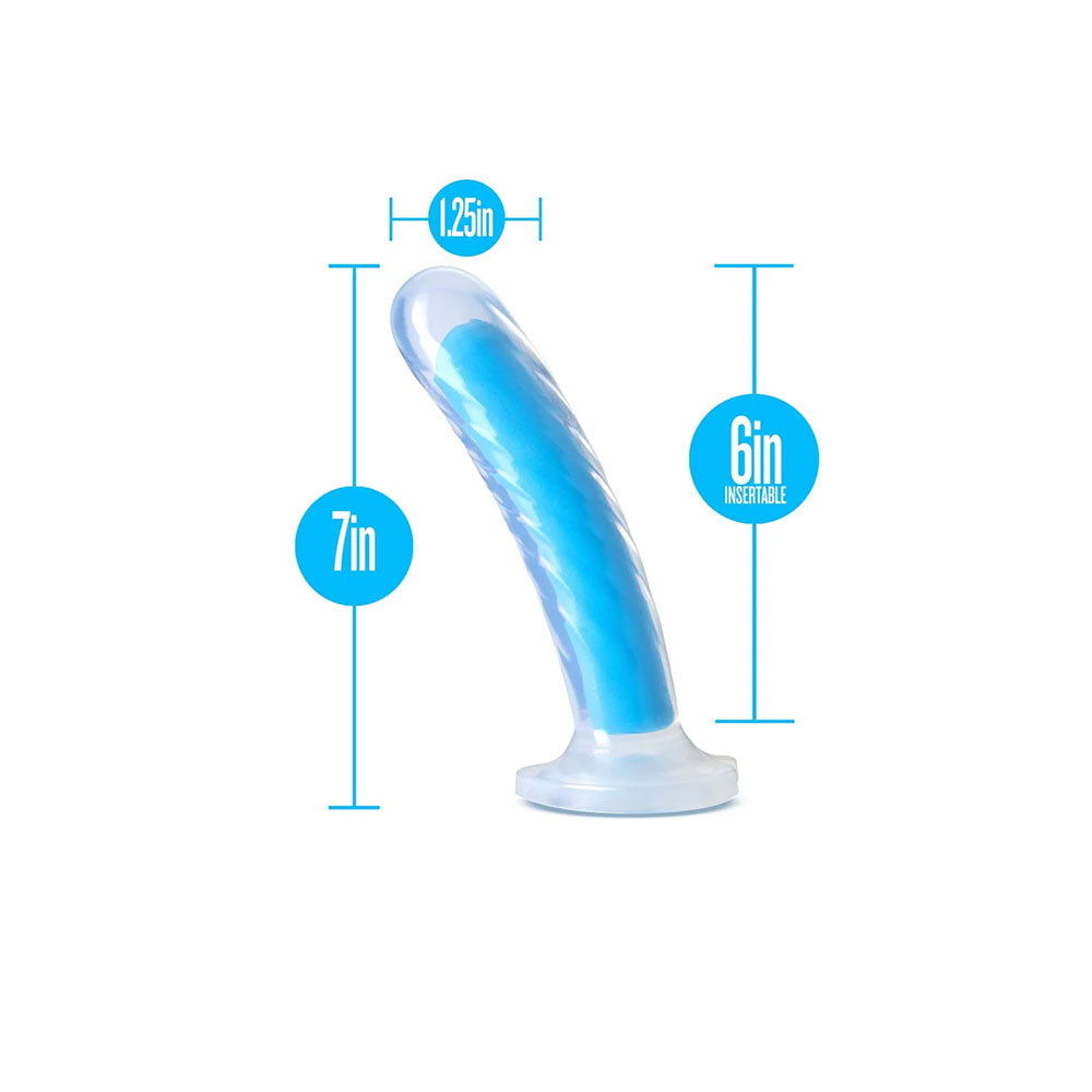 Neo Elite by Blush – Prysm Glow-In-The-Dark Neon Blue 7" Dildo