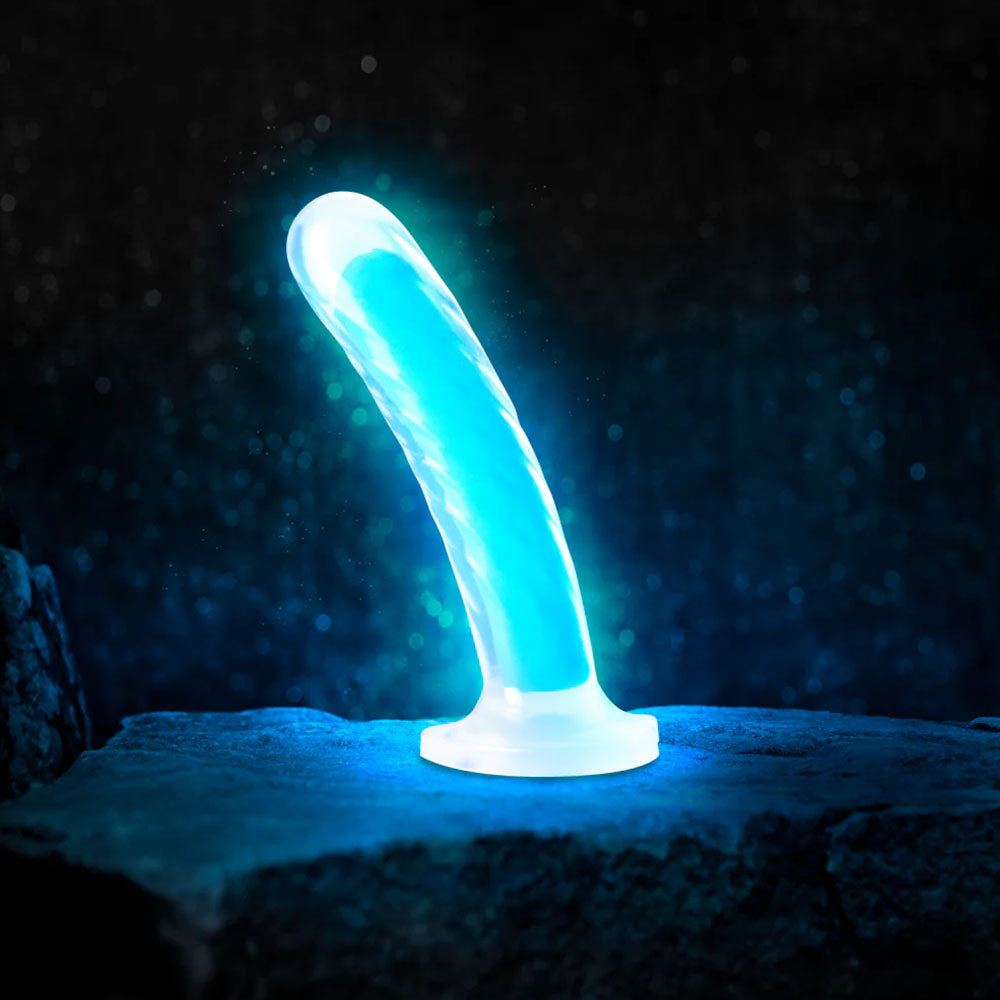 Neo Elite by Blush – Prysm Glow-In-The-Dark Neon Blue 7" Dildo