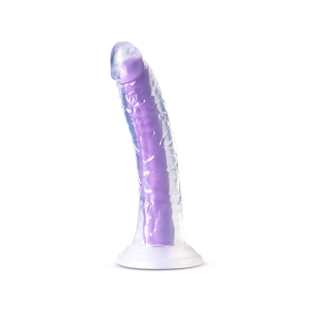 Neo Elite By Blush Glow In The Dark Neon Purple: 7.5-Inch Long Dildo - Made with Purio Silicone & SensaFeel Dual Density Realistic Technology