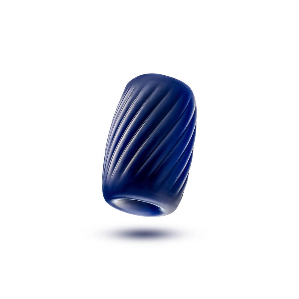 Rize! By Blush Turbine Self-Lubricating Pocket Stroker - Made With Ultra Soft X5 Plus Material - 3 Erotic Chambers - Blue