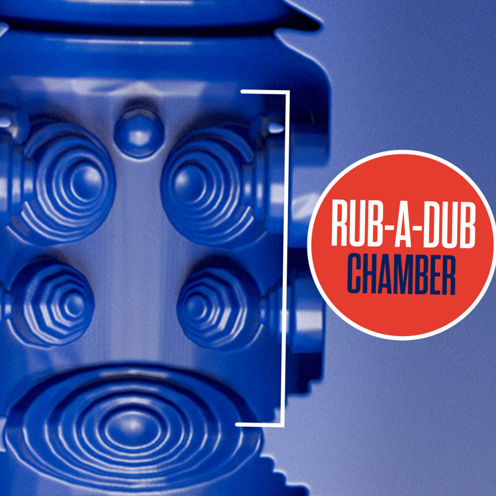 Rize! By Blush Turbine Self-Lubricating Pocket Stroker - Made With Ultra Soft X5 Plus Material - 3 Erotic Chambers - Blue