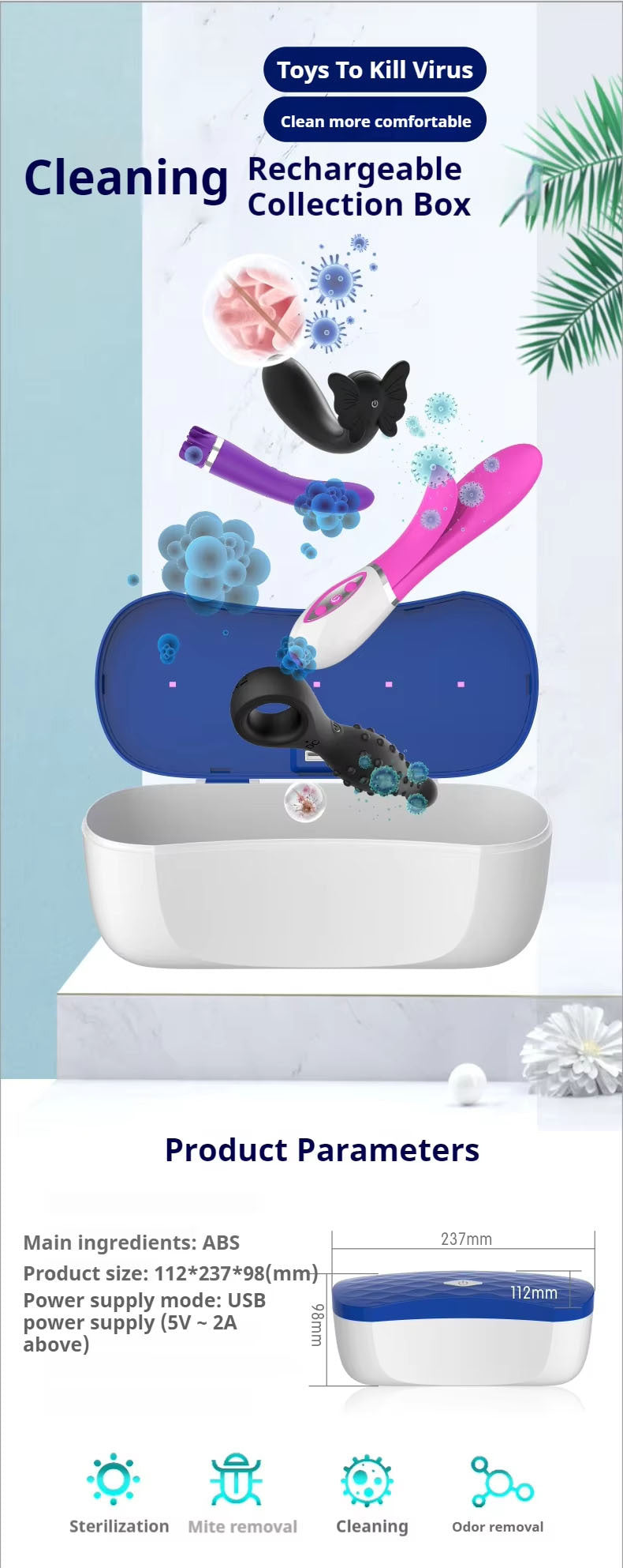 Masturbator Cleaning Box Vibrators Anal Plug Cleaner UV Sterilization Disinfection Healthy Sex Life Sex Toys for Adults Cleaner