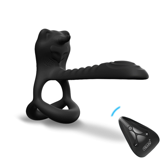Yeain Bull Demon King Penis Vibrating Lock Essence Cock Ring with Remote