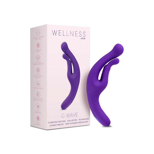 G Wave Purple UltraSilk Waterproof Vibrator Made with Puria Silicone Sextoy for Women