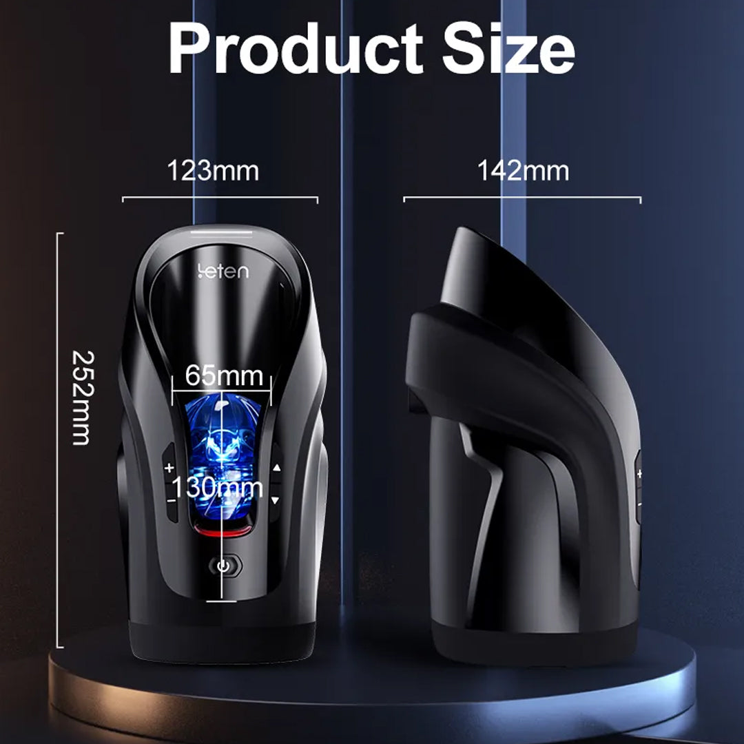 Leten Pro Deep Throat Blowjob Masturbation Sex Toy Powerful High Speed Male Masturbator, Telescopic for Men