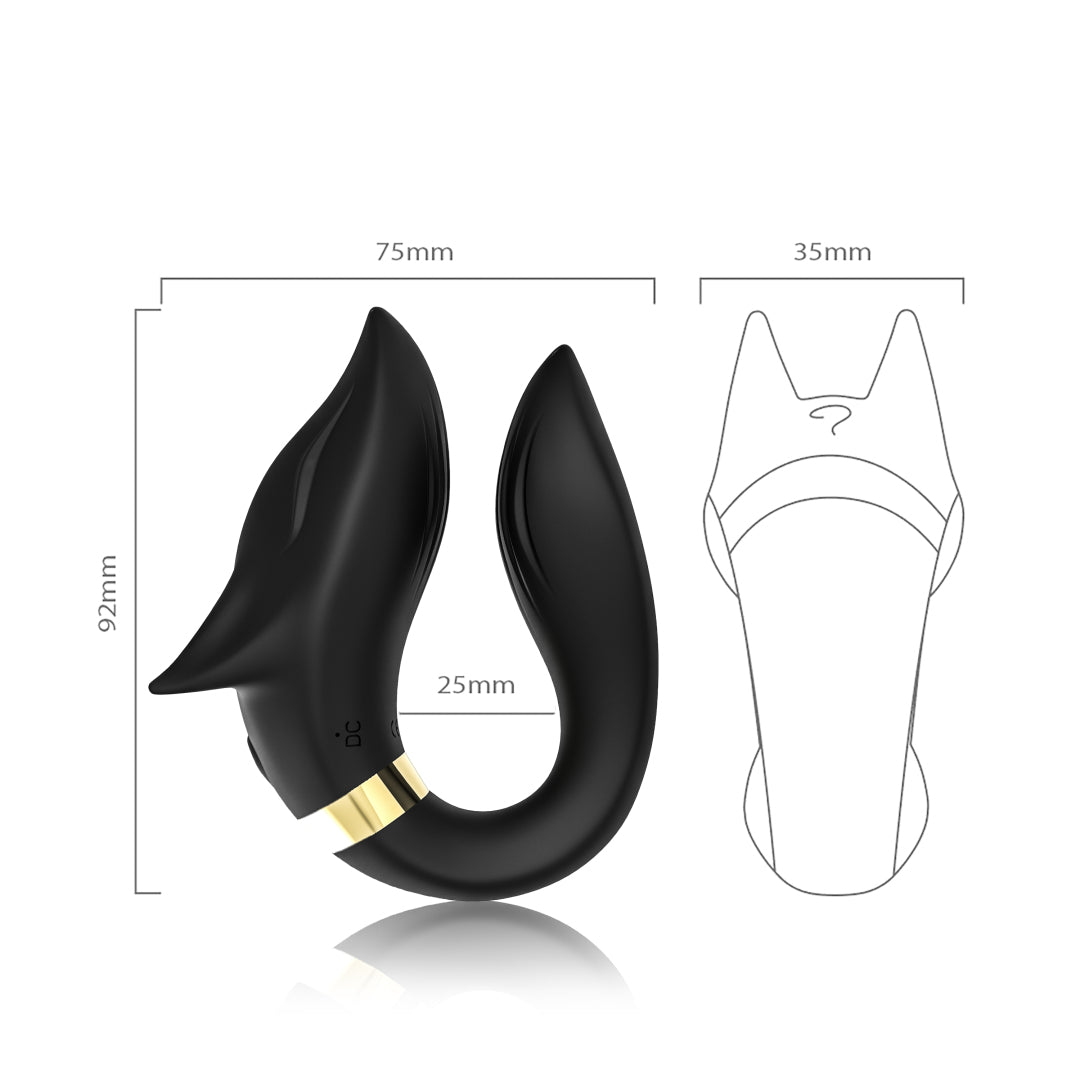 2 Headed Fox Wearable Vibrator Clit Massager Body Safe Silicone for woman