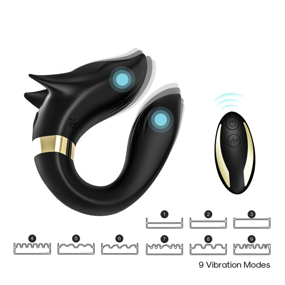 2 Headed Fox Wearable Vibrator Clit Massager Body Safe Silicone for woman