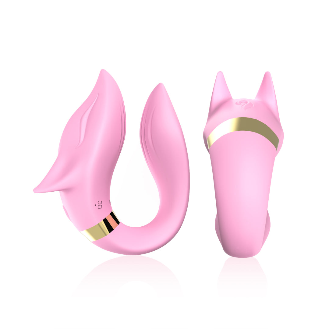 2 Headed Fox Wearable Vibrator Clit Massager Body Safe Silicone for woman