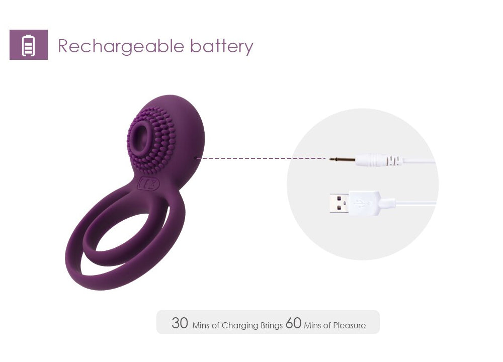 SVAKOM Tammy Vibrating Cock Ring Waterproof Rechargeable Vibrator for Couple