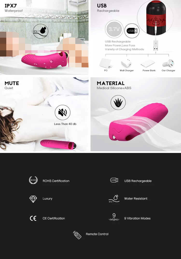 Useeker Aurora G-spot Massage Finger Sleeve Dildo Vibrator