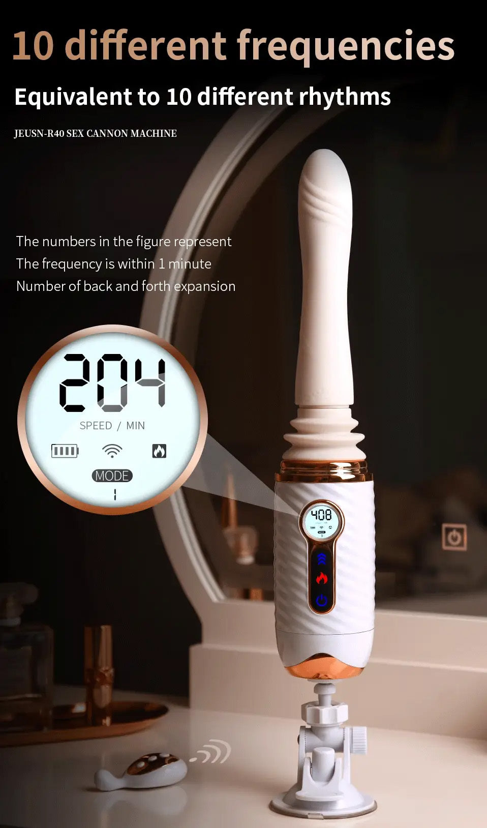 JEUSN R40 Automatic Remote Wireless Heating Sex Cannon