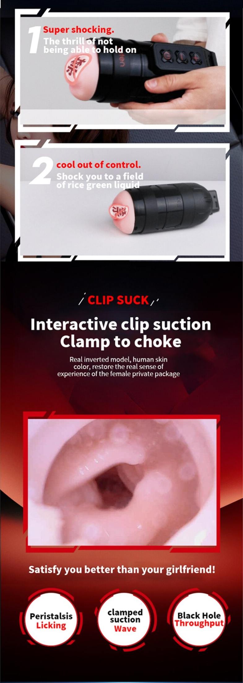 Leten Grenade APP Controlled Vibrating Realistic Male Masturbation Cup Sextoy for Men