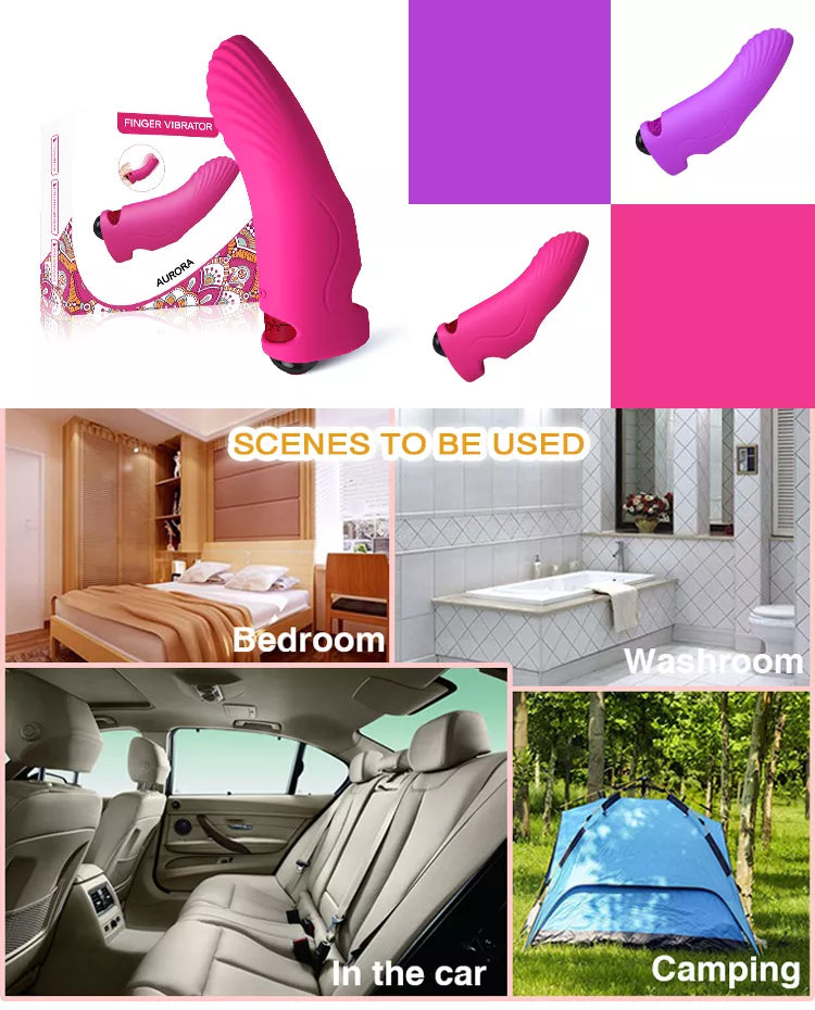 Useeker Aurora G-spot Massage Finger Sleeve Dildo Vibrator