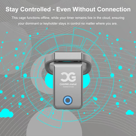 LOCKINK QIUI CAGINK Metal AI-Controlled Smart Chastity Cage Device for Men
