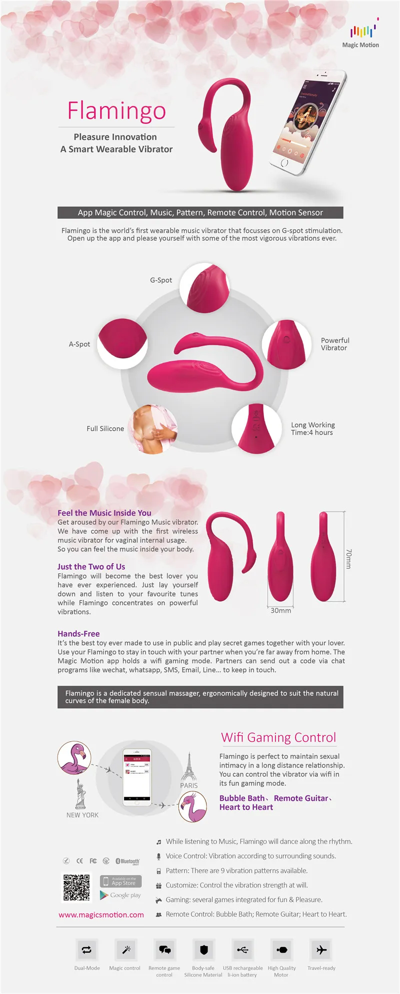 Magic Motion Flamingo Wearable Massager Massaging Tool