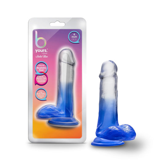 Blush B Yours Plus Stella Blue Clear Penis Dildo
