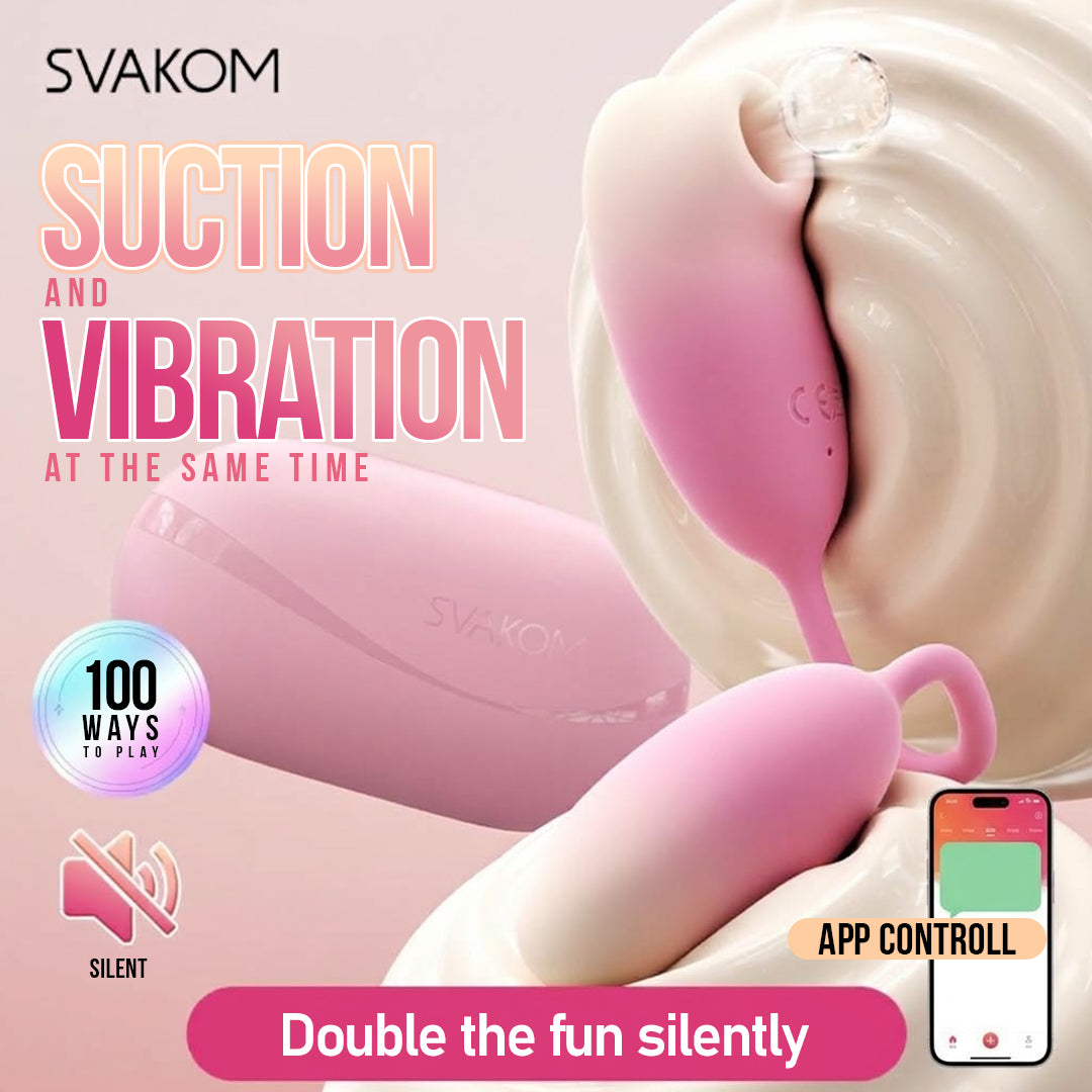 Svakom Dual Mode Suction Vibrator Dildo Sextoy for Women
