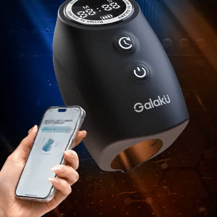 GALAKU Timer Vibrating and Tapping Male Masturbator App-Controlled for Men