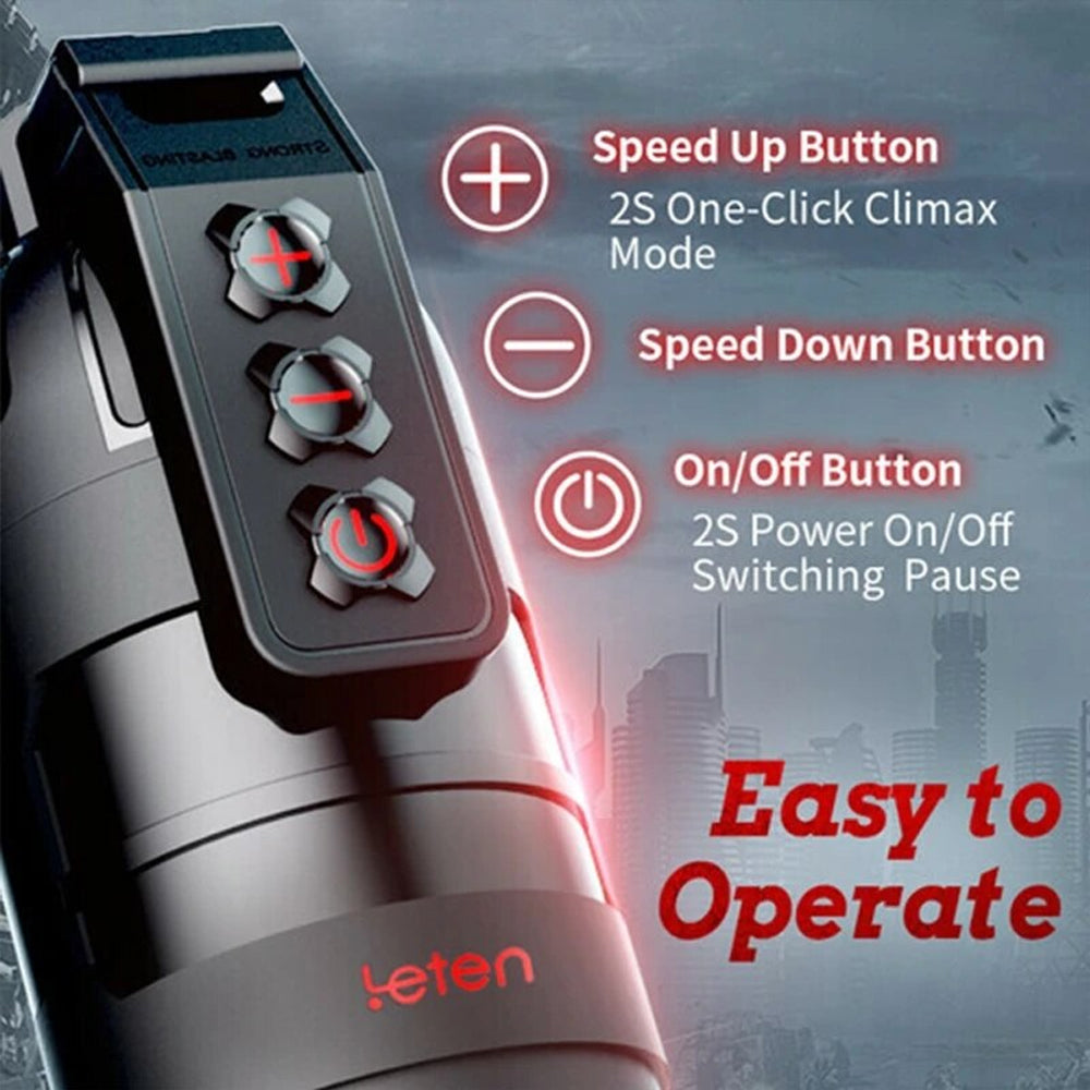 Leten Grenade APP Controlled Vibrating Realistic Male Masturbation Cup Sextoy for Men