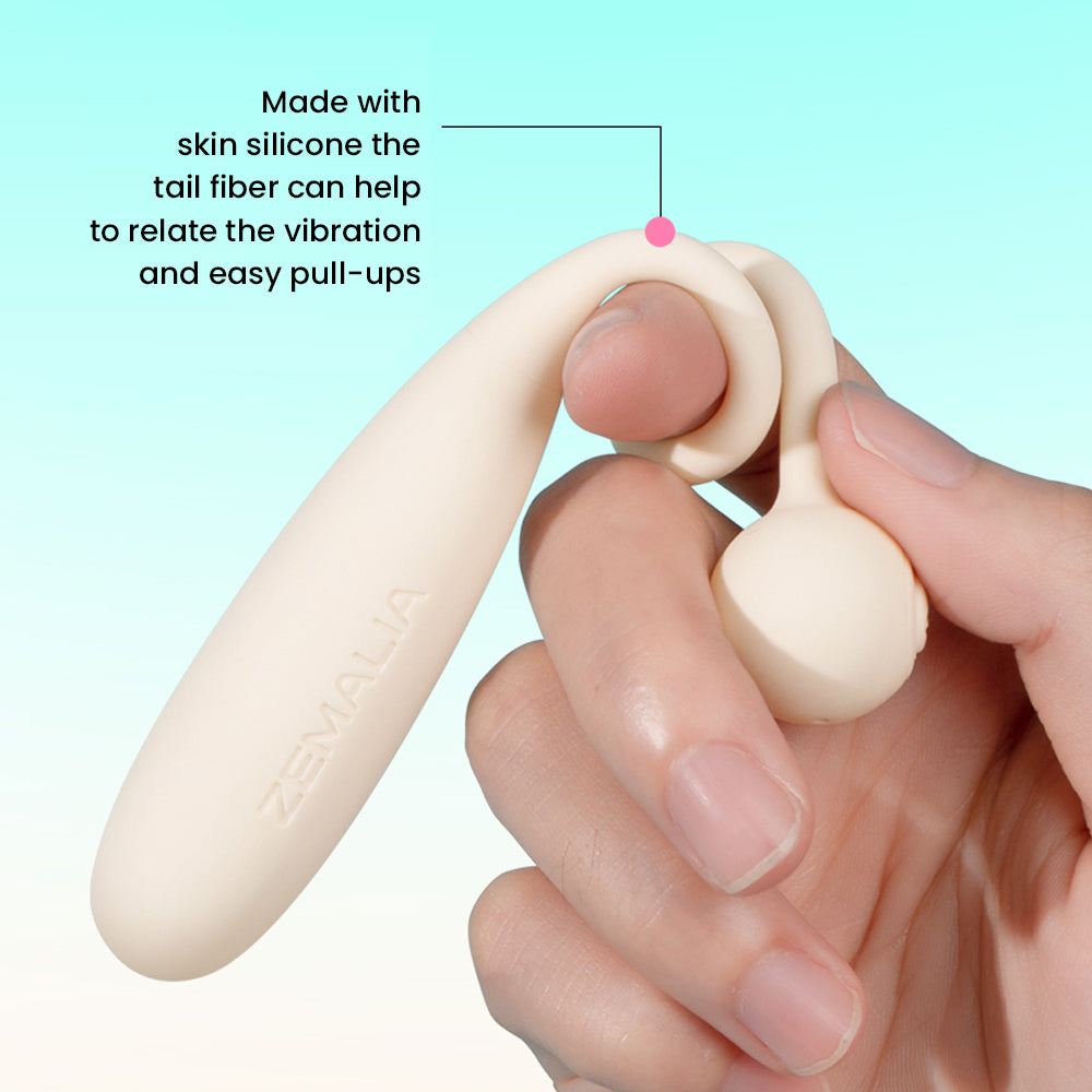 ZEMALIA Multi frequency Strong Jump Egg Vibrator Massager With Extended Tail Rope
