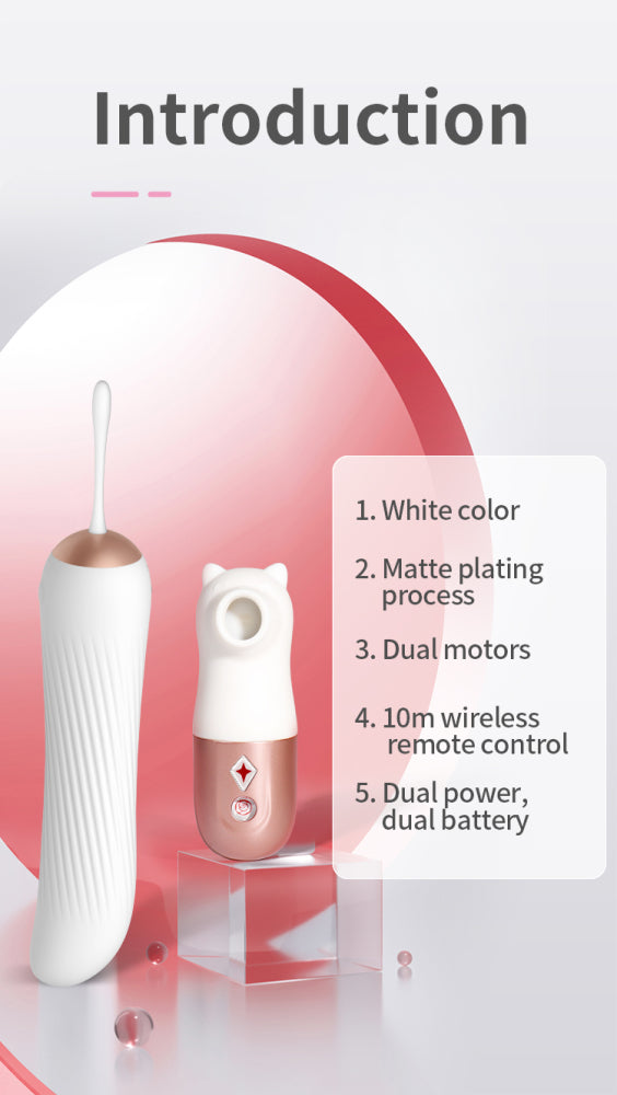 Wowyes Nipple Sucker & Thrusting Egg Dildo Vibrator
