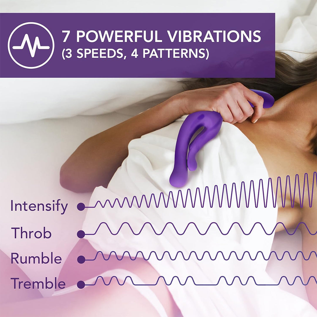 G Wave Purple UltraSilk Waterproof Vibrator Made with Puria Silicone Sextoy for Women