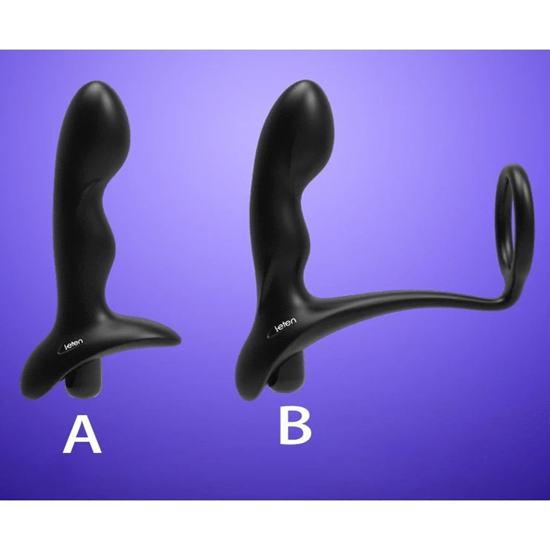 Leten Silicone Cock Ring Prostate MassagerAnal Plug Vibrator Sex Toys