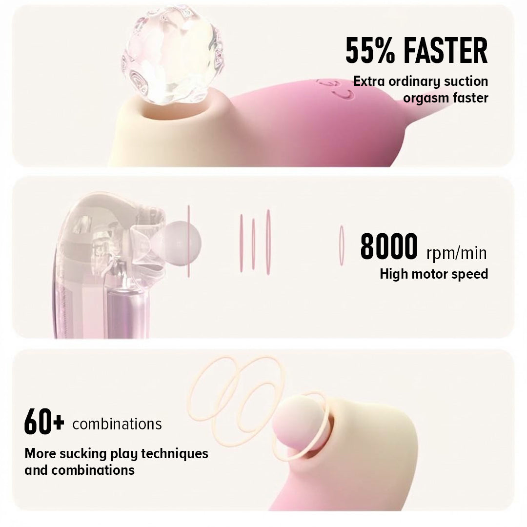 Svakom Dual Mode Suction Vibrator Dildo Sextoy for Women