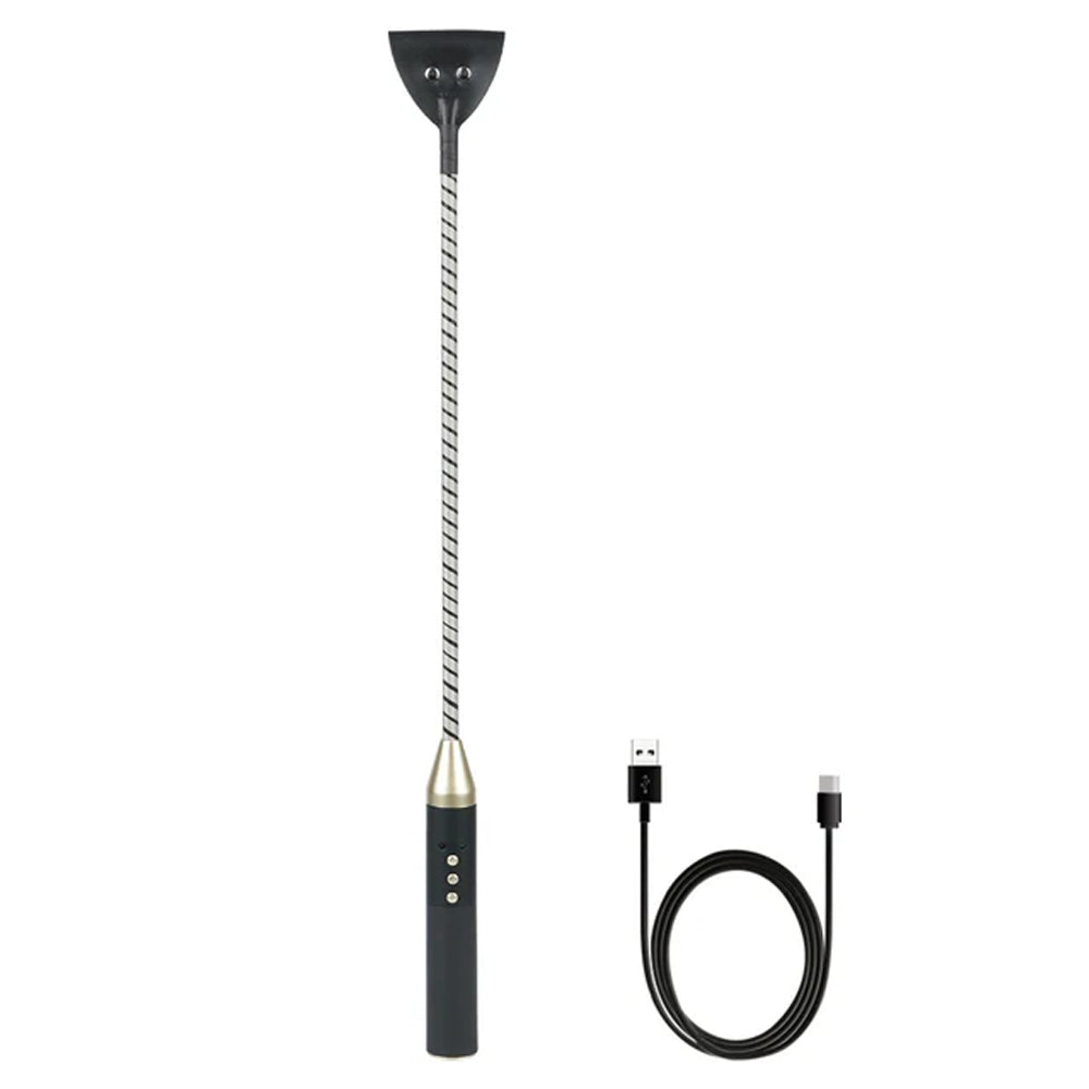 RoomFun Premium Bondage Whip with ESTIM Electric Shock S&M Toy 100% Faux Leather Bondage BDSM Sextoy For Men Women and Couples