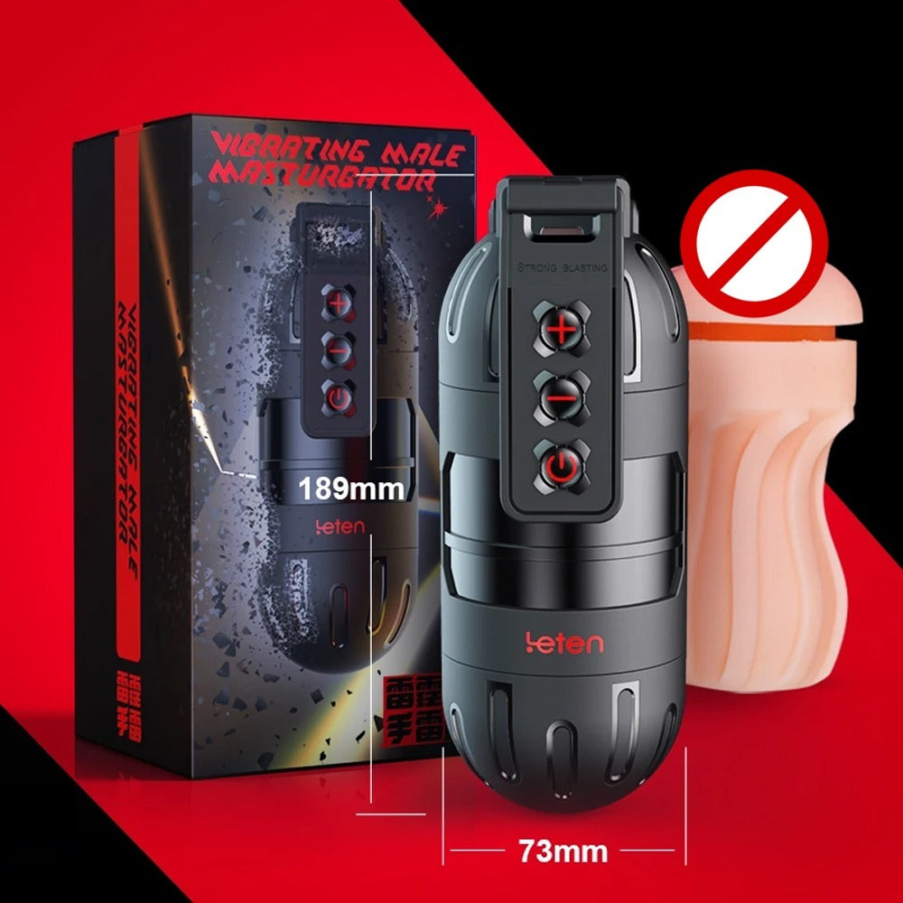 Leten Grenade APP Controlled Vibrating Realistic Male Masturbation Cup Sextoy for Men
